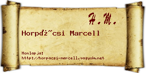Horpácsi Marcell névjegykártya